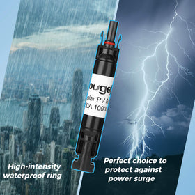 BougeRV locking male connector demonstrates secure outdoor wiring in action.