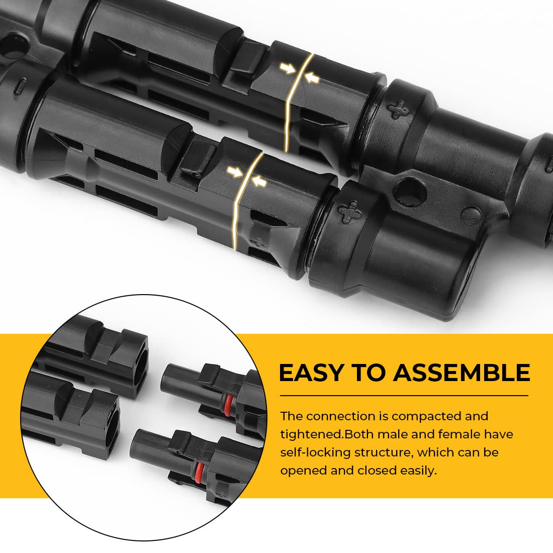 Rugged PPO housing and tin-plated copper contacts on BougeRV connector.