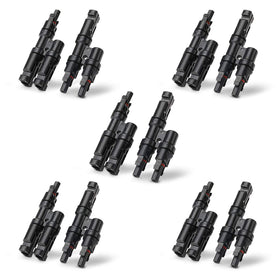 BougeRV solar Y-connector for parallel wiring with M to FF terminals.