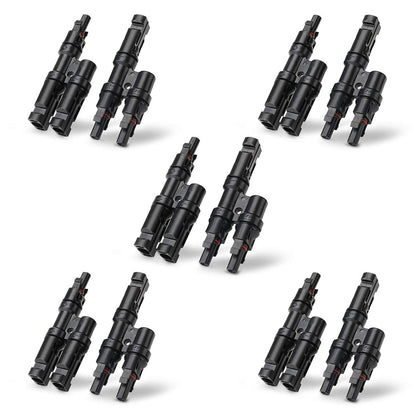 BougeRV solar Y-connector for parallel wiring with M to FF terminals.