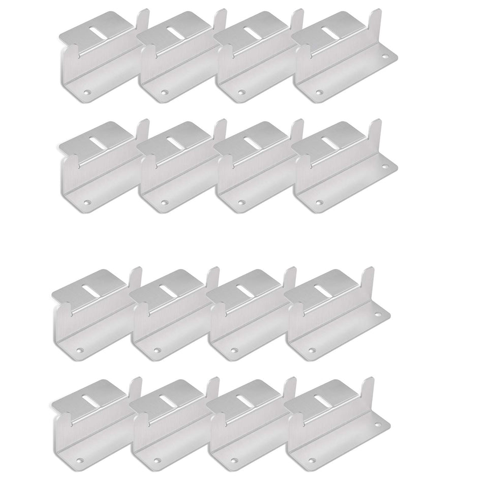 BougeRV solar mounting bracket kit, 16 units, ideal for RV and boat solar setups
