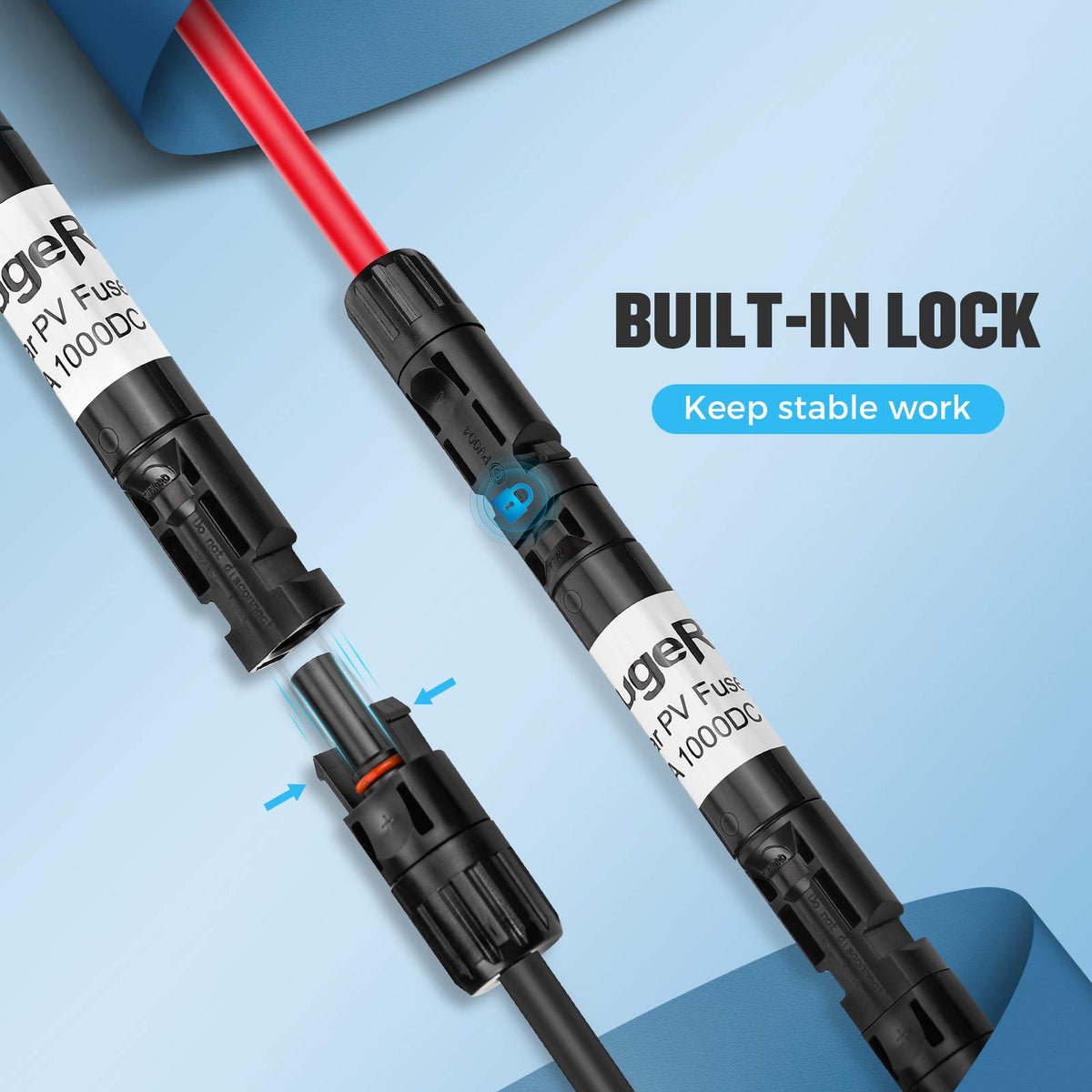 BougeRV TÜV CE certified badge confirms trusted surge protection.