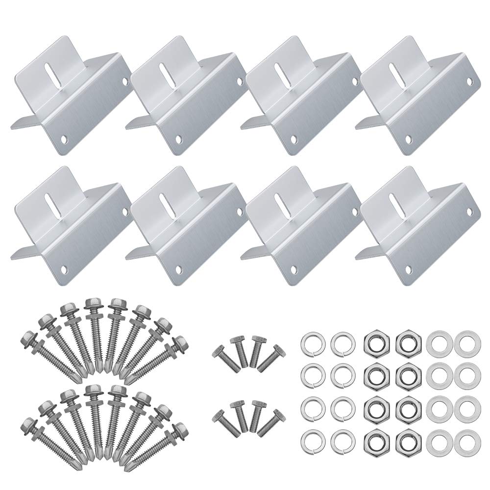 BougeRV Z-bracket roof mounting for versatile solar installs on angled rooftops.