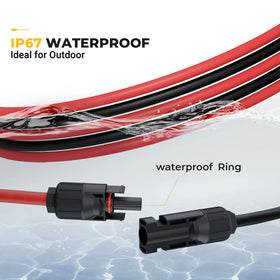 BougeRV dual-end solar connectors enabling versatile panel-to-system wiring.