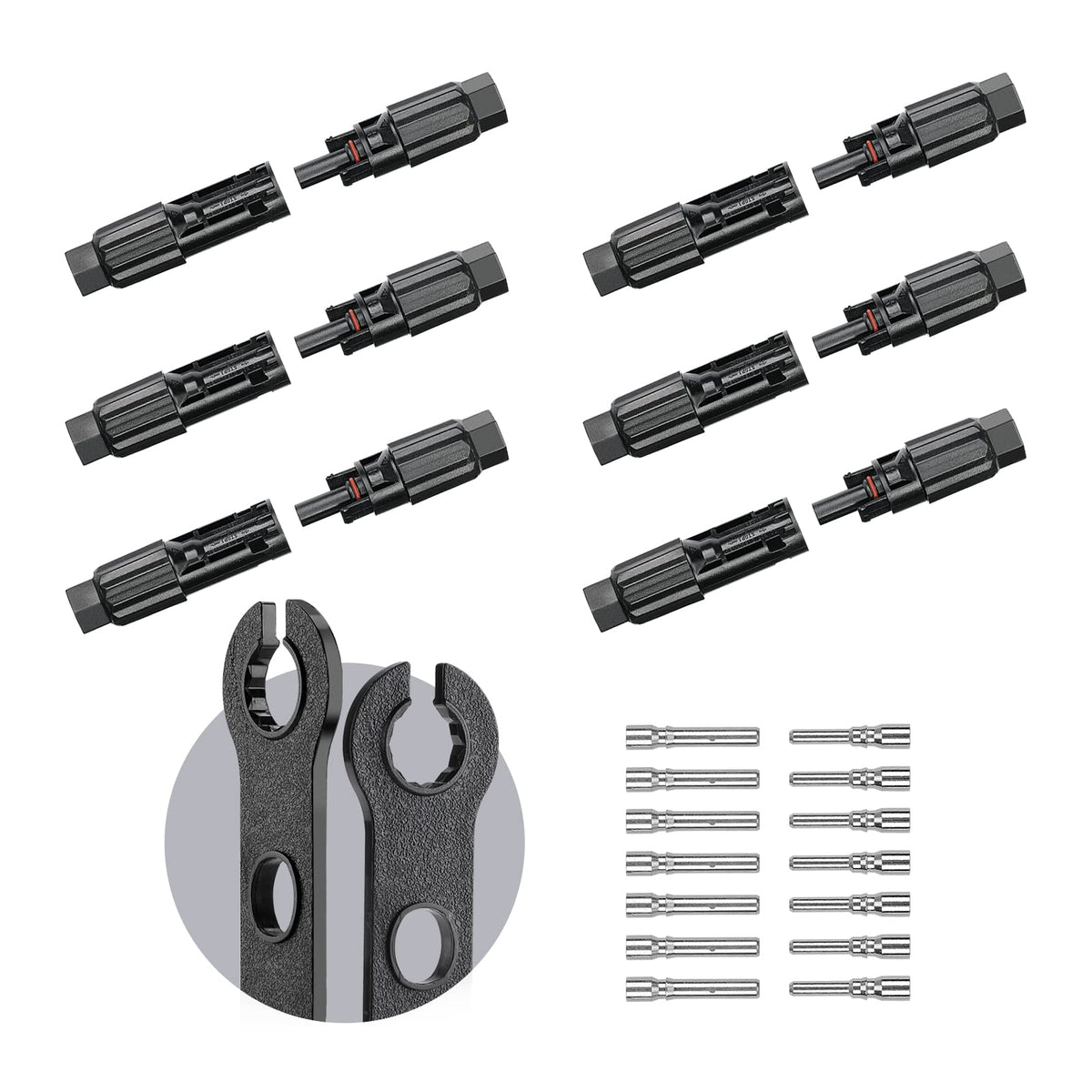 BougeRV 8AWG solar connector set for secure PV connections