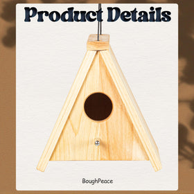 Bluebird nest entrance of the BoughPeace bird house with 1.57-inch opening