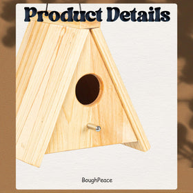 Door of the BoughPeace bird house open for easy cleaning