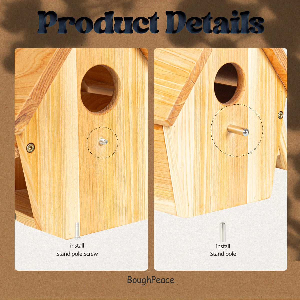 BoughPeace gift-ready bird house for bird lovers to enjoy the garden.