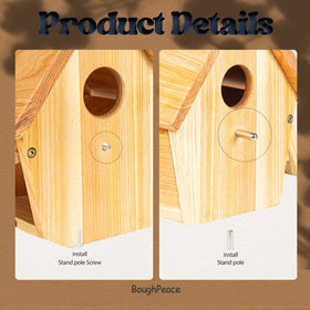 BoughPeace gift-ready bird house for bird lovers to enjoy the garden.