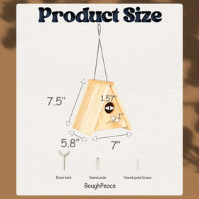 Gift-ready BoughPeace wooden bird house for bird lovers