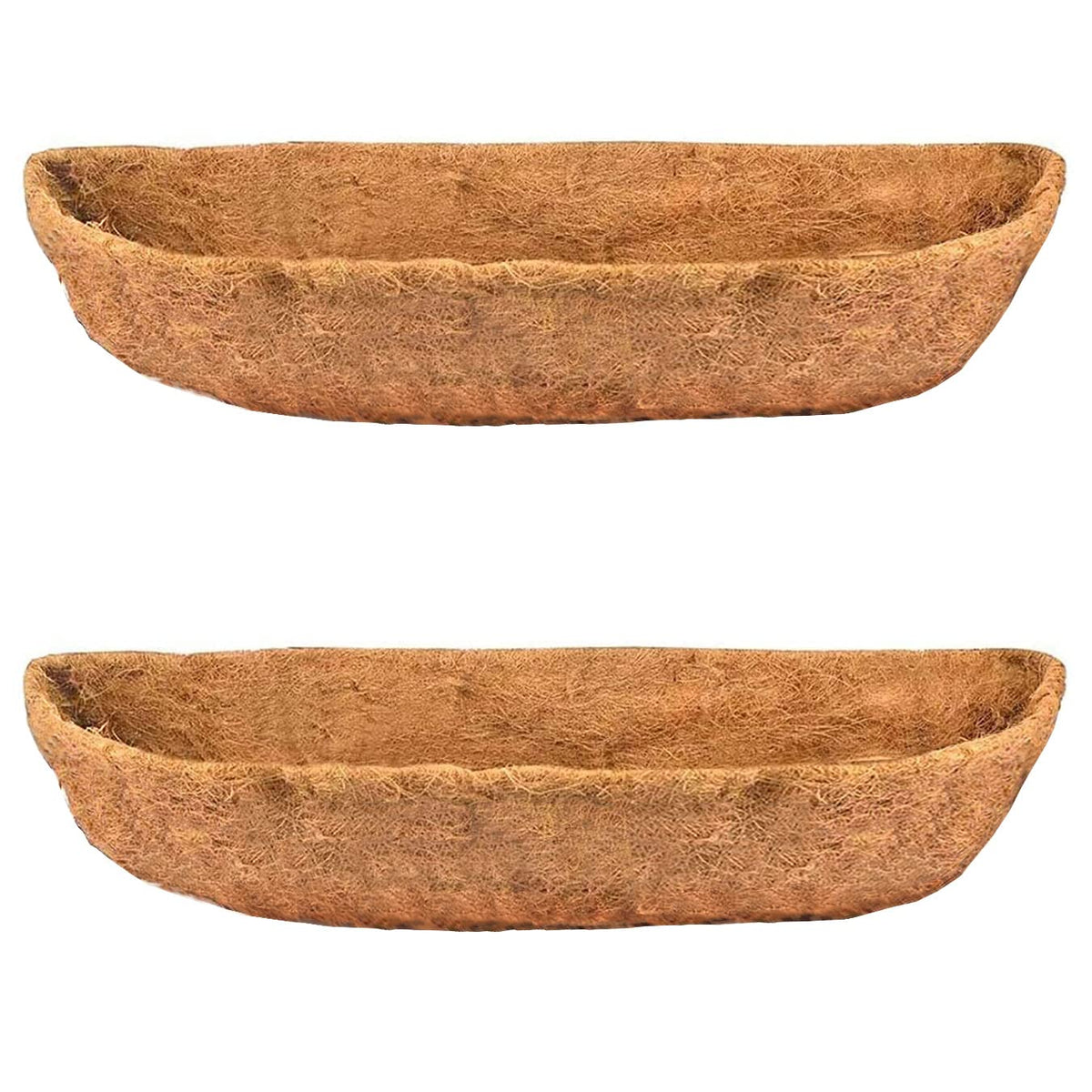 boUod two-pack 36-inch coconut planter liner in flat layout for window boxes