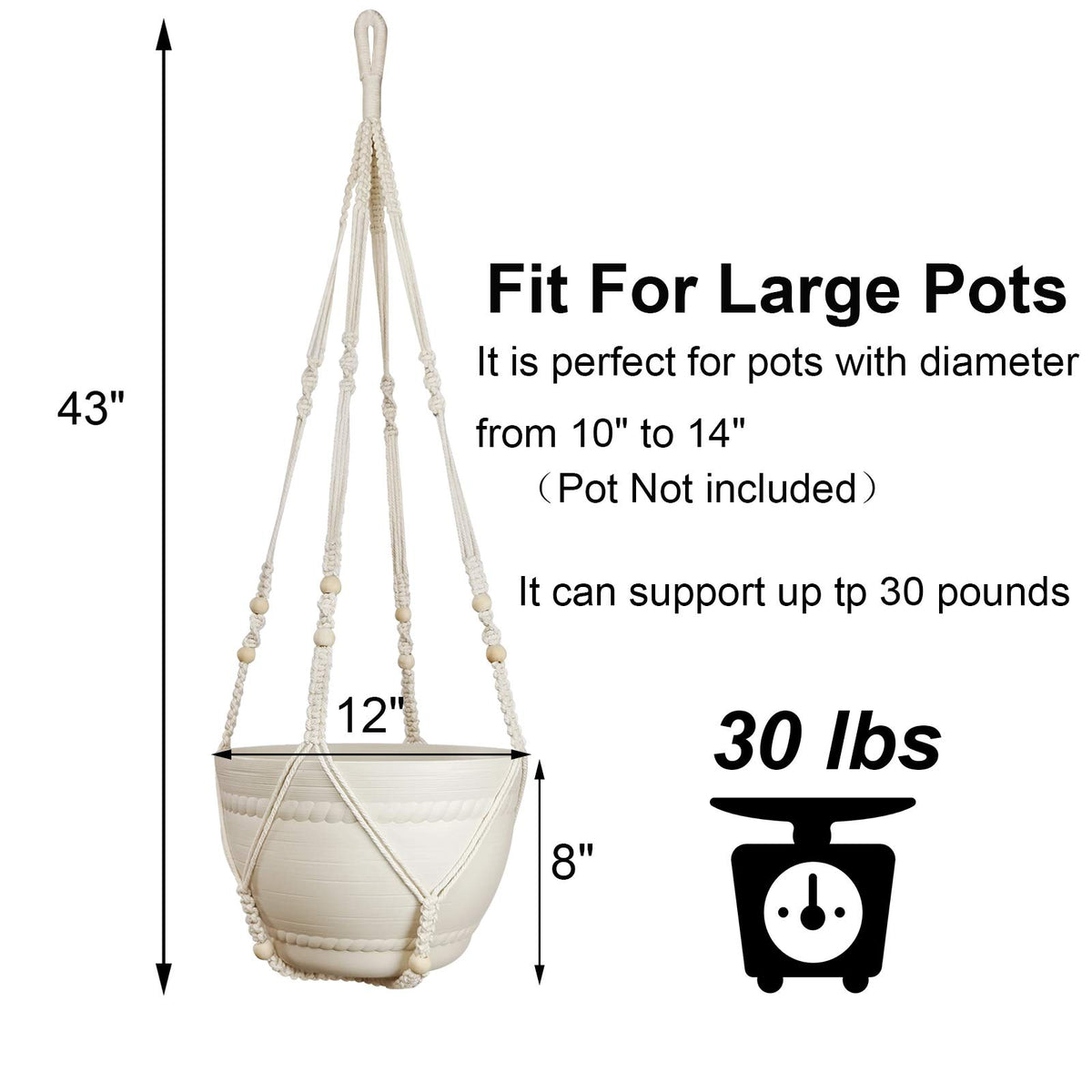 Bouqlife ceiling hook included for quick, secure mounting.