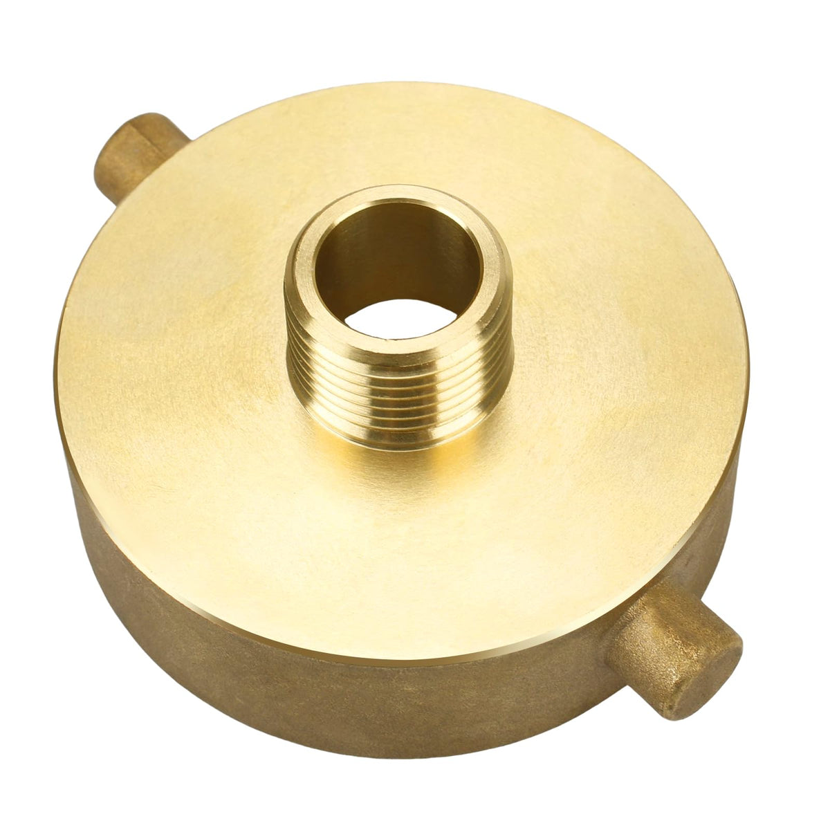 Bouyao fire hydrant adapter front view shows durable brass build and robust compatibility