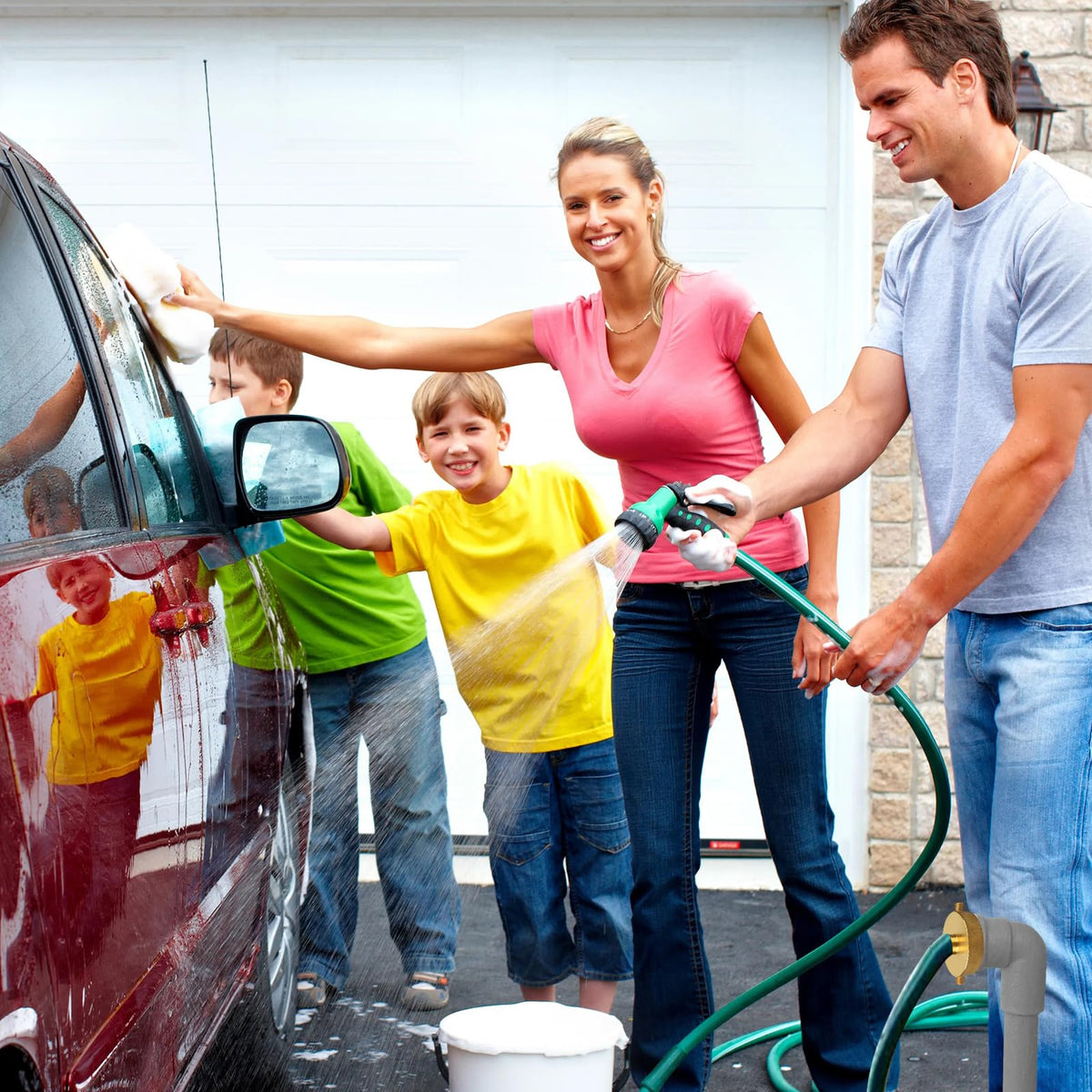 Versatile uses include watering gardens, orchards, and vehicle cleaning tasks