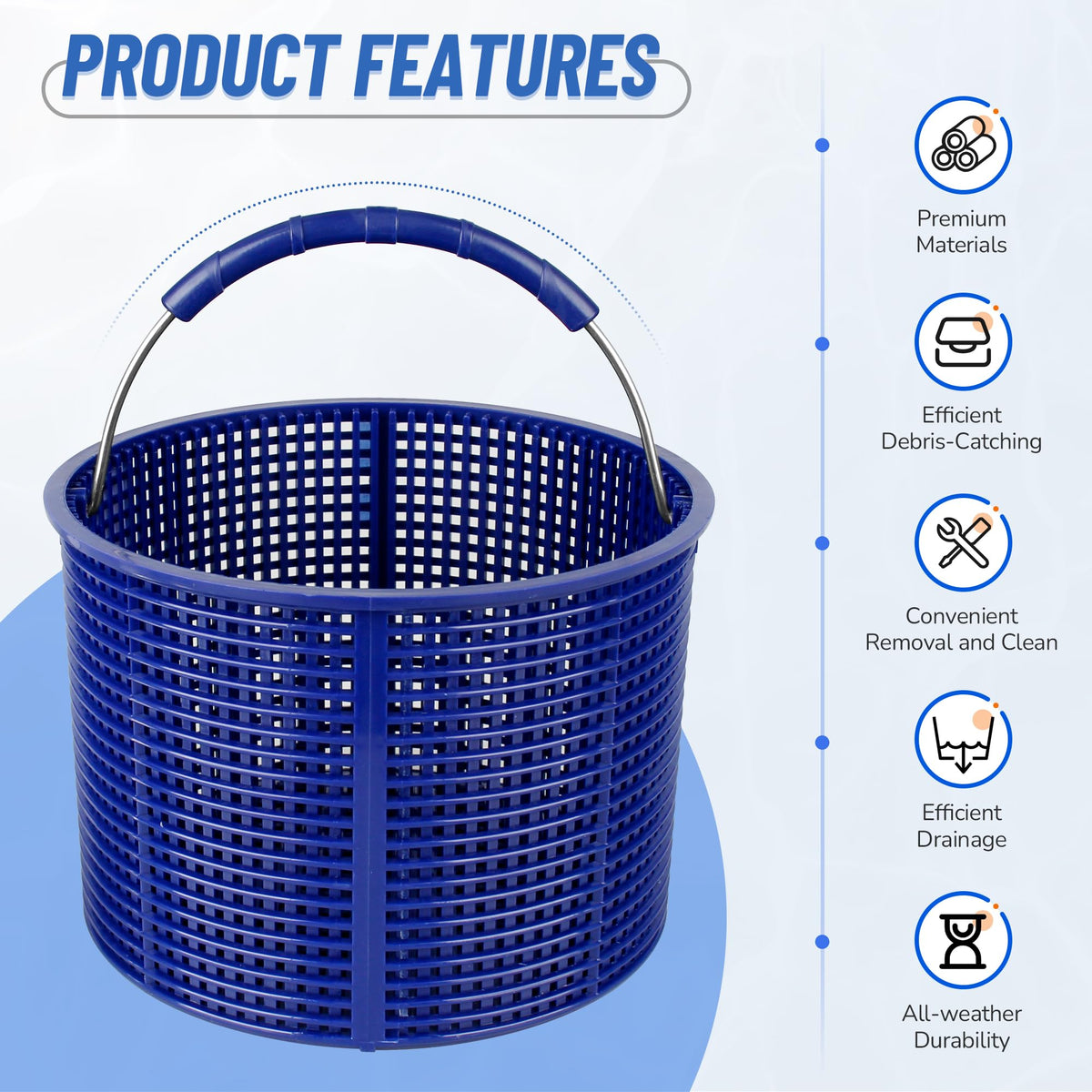 BOUYAO Hayward SP1084 compatible skimmer basket with durable design