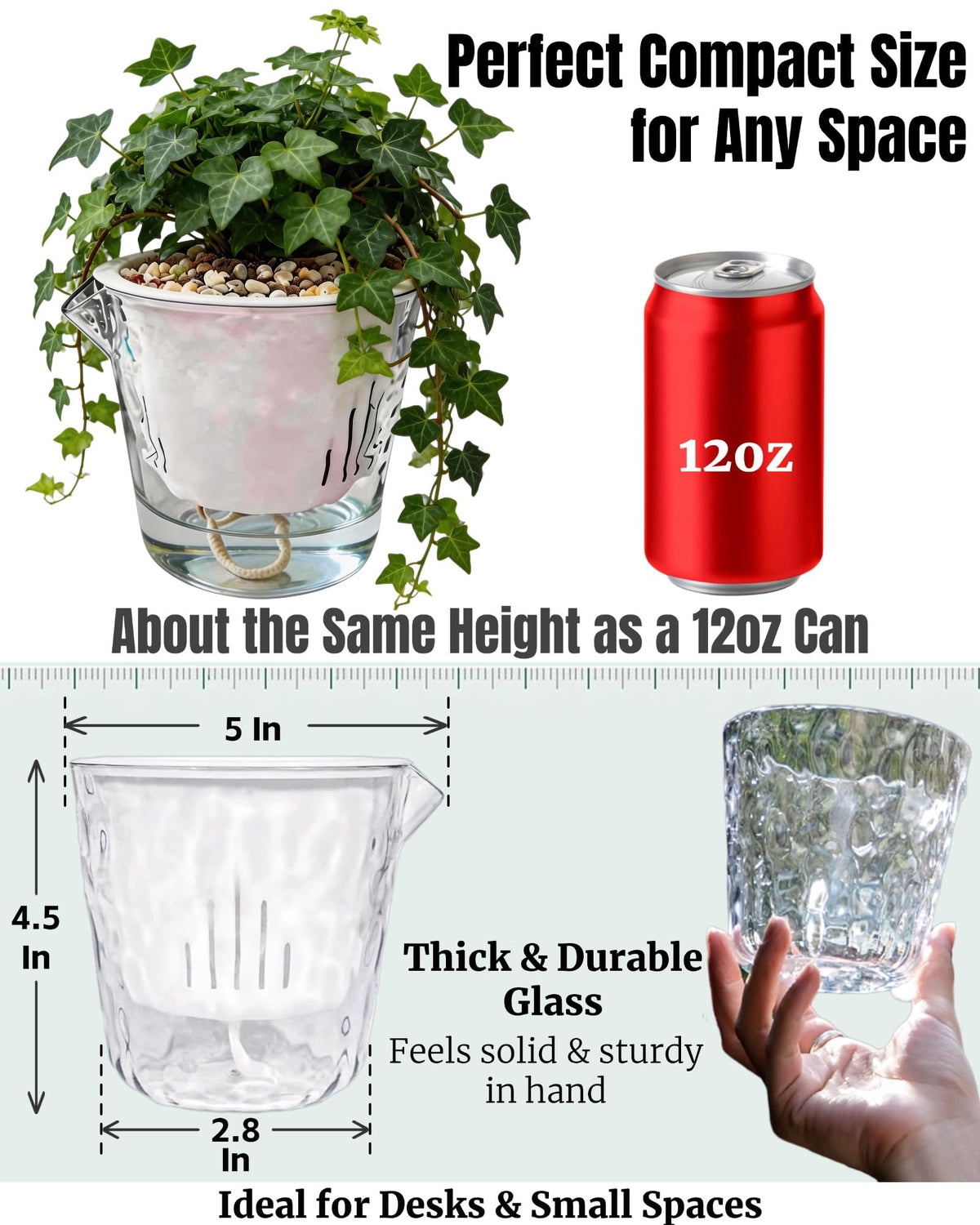 BovcTrraann self-watering pot durable plastic for long-lasting use