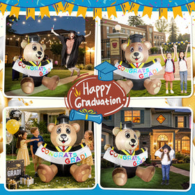 Boveco graduation decor creates a festive photo backdrop for campus events.