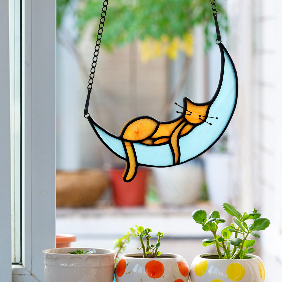 BOXCASA Christmas cat suncatcher decor idea for holiday gifts.