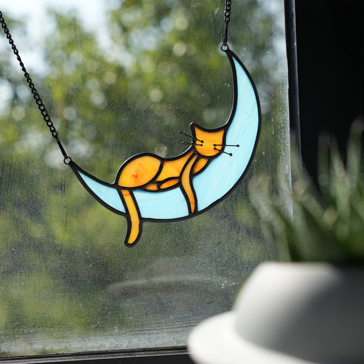 BOXCASA moon-phase cat artwork adds whimsy and warmth to any room.