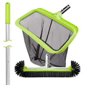 BoxedHome 10-5ft adjustable pool pole extends reach to pool corners.