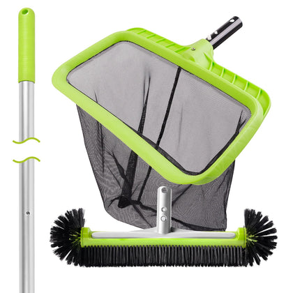 BoxedHome 10-5ft adjustable pool pole extends reach to pool corners.