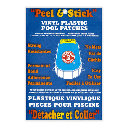 Boxer Adhesives pool patch under water application seals leaks without draining.