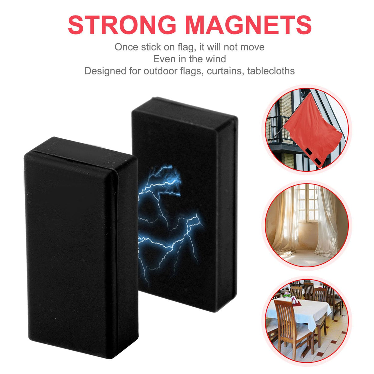 BOXOB 33g magnetic weights hold banners steadily in wind