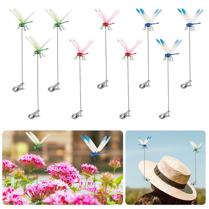BOXOB dragonfly clip blue for outdoor garden color and charm.