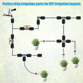 BOXOB 1/2-inch end cap set, easy to reuse for garden irrigation.