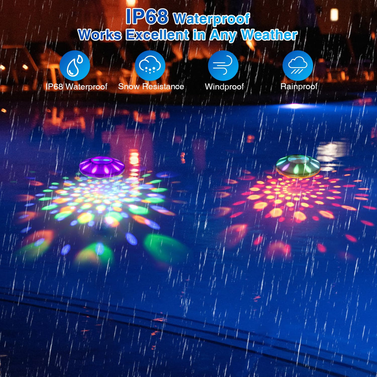 BOXPSII light displaying dynamic RGB modes for celebrations and garden nights