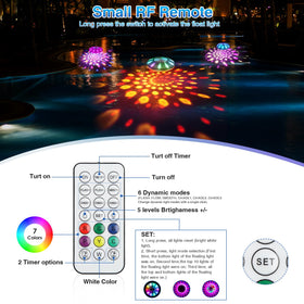 BOXPSII light floating in pool demonstrates waterproof performance underwater