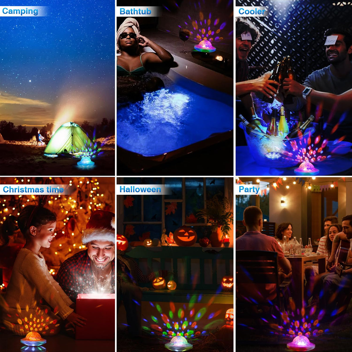 BOXPSII night ambience with pool lights illuminating steps and paths