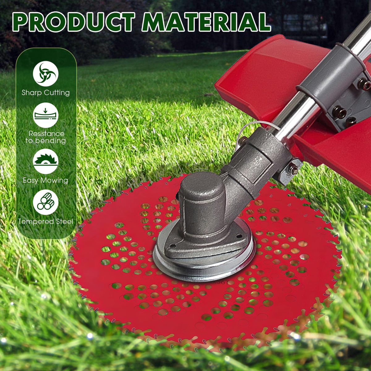 BOYUANSCH carbide tipped 9 inch blade cuts dense brush precisely