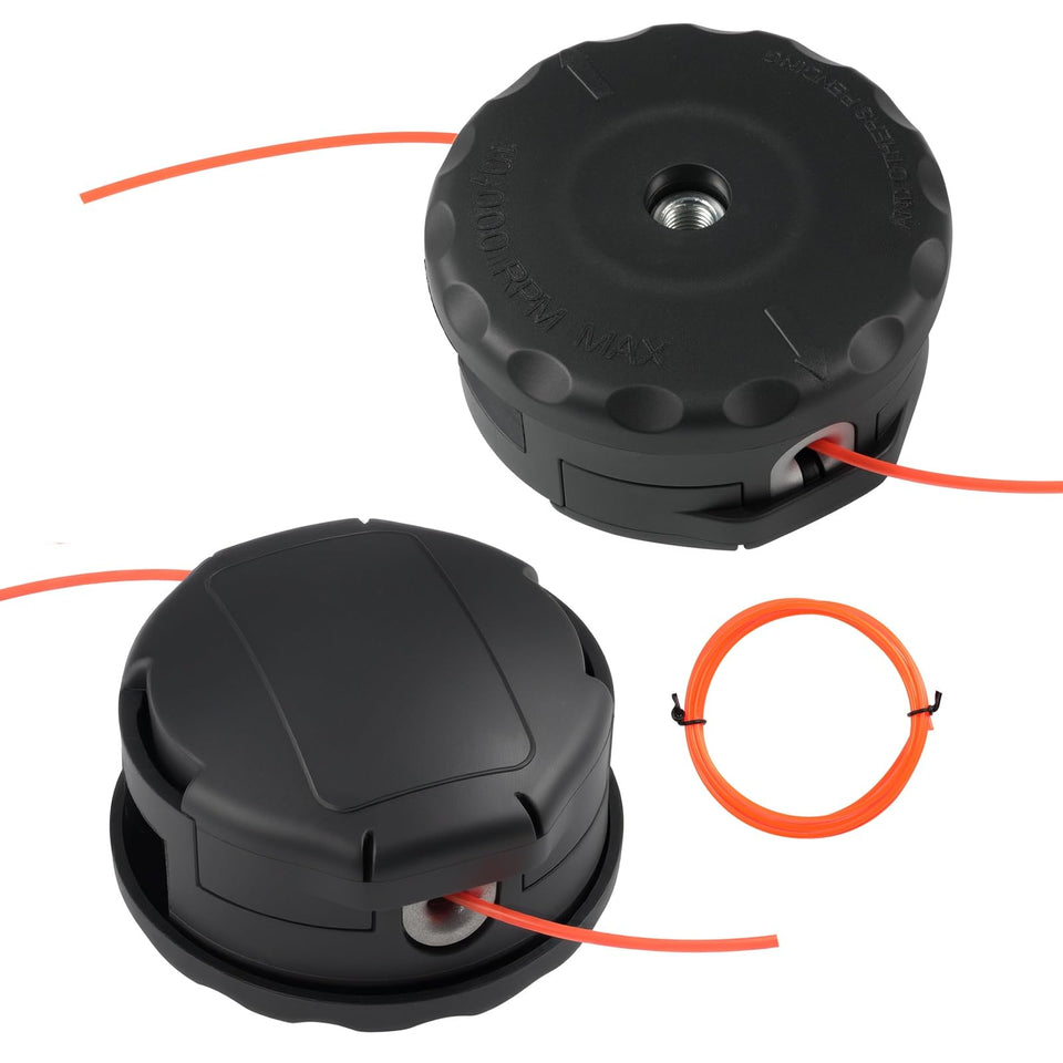 BOYUANSCH two-pack straight shaft trimmer head for Echo, durable replacement.