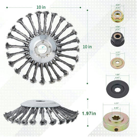 BOYUANSCH heavy-duty wire head demonstrates robust performance against outdoor debris.
