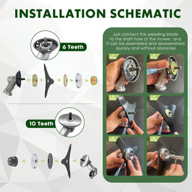BOYUANSCH tool-free installation enables fast blade changes.