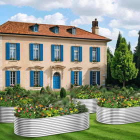 Eco-friendly BOYVEN garden space with durable, reusable raised beds