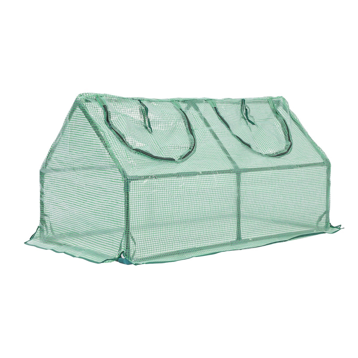 BPS mini greenhouse front view showing triple-layer window for climate control