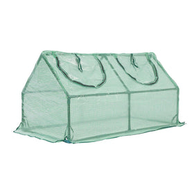 BPS mini greenhouse front view showing triple-layer window for climate control