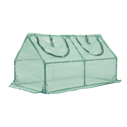 BPS mini greenhouse front view showing triple-layer window for climate control