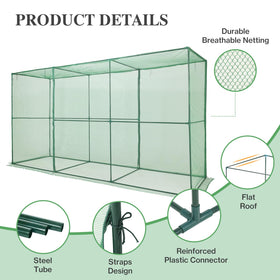 BPS cage includes ground stakes to stabilize on uneven terrain