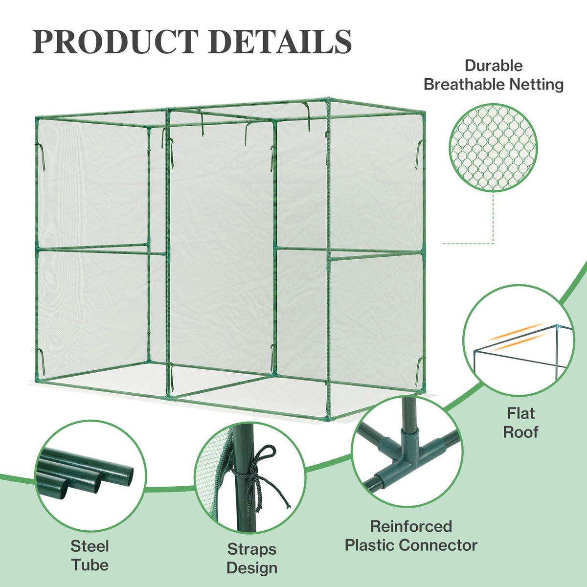 BPS Crop Cages raised-bed cover fits over raised beds.