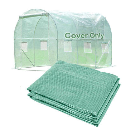 BPS greenhouse replacement cover front view with durable PE protecting plants