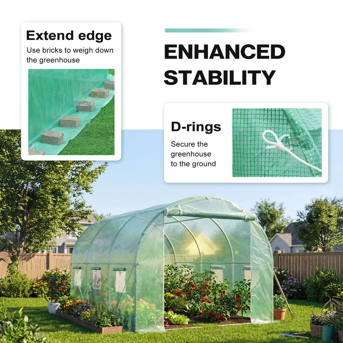 BPS insulation and waterproof PE provide warmth and rain defense