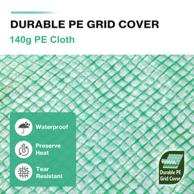 BPS wind-stability design with straps and D-rings anchors securely