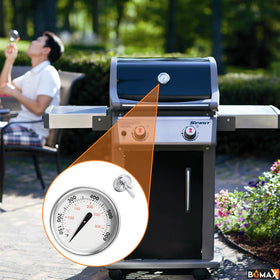BQMAX thermometer in action during grilling session improves temp control.