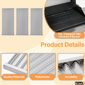 BQMAX emitter dimensions 17x8-1-16 inch ensures Charbroil compatibility
