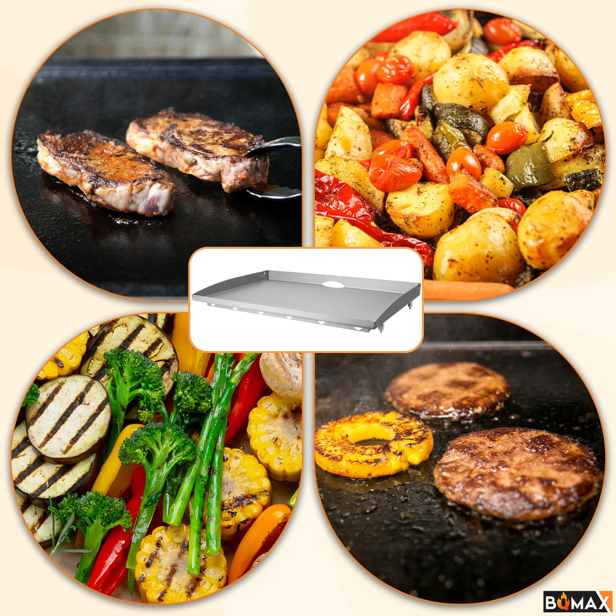 BQMAX heat-resistant material endures high temperatures for outdoor cooking