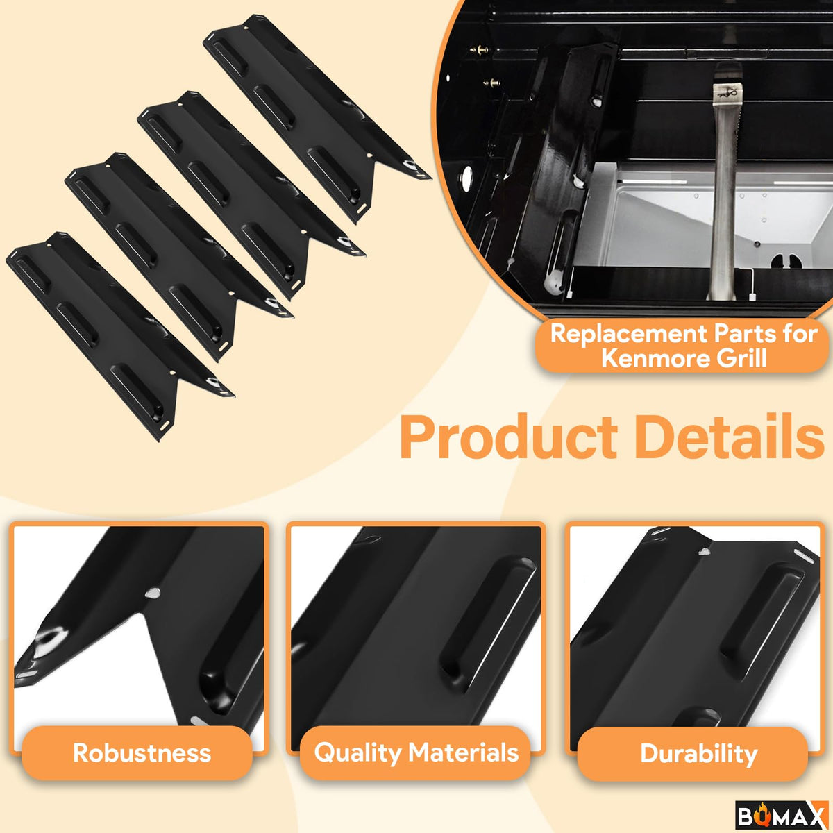 BQMAX adjustable crossover tube 5-9 inches for flexible installation