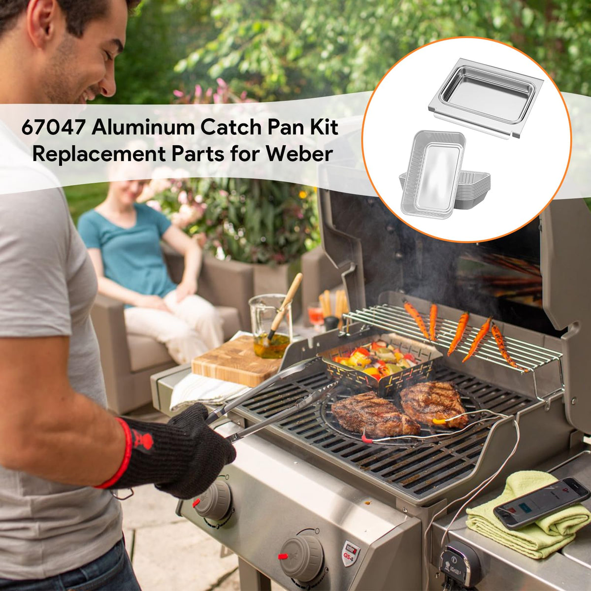 BQMAX multi-model Weber grill tray parts for versatile replacements